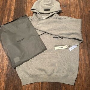 Essentials Heather Gray Pullover Hoodie